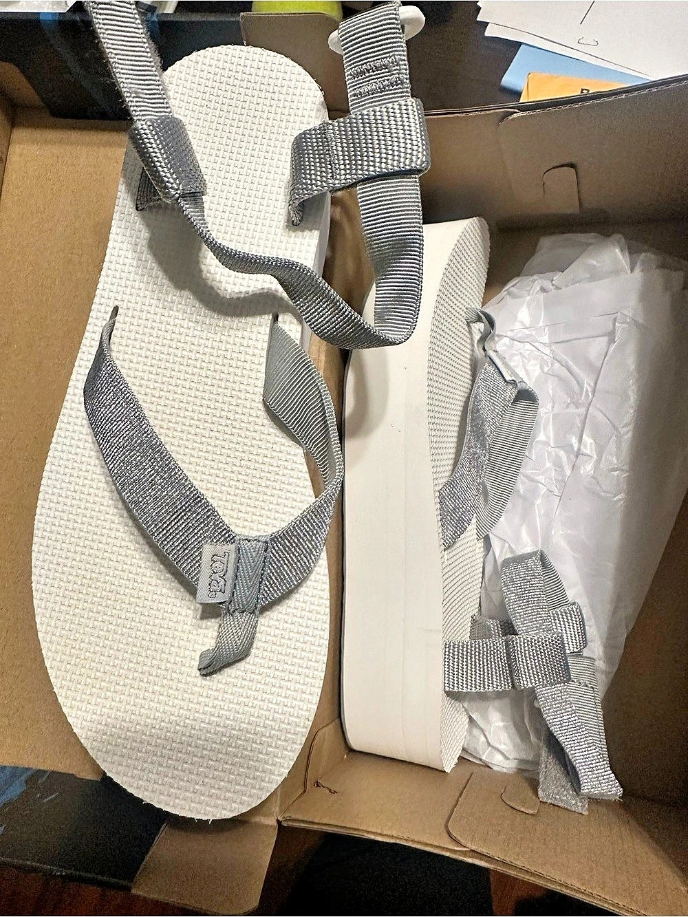 Teva Flatform Universal Sandal Silver US 10